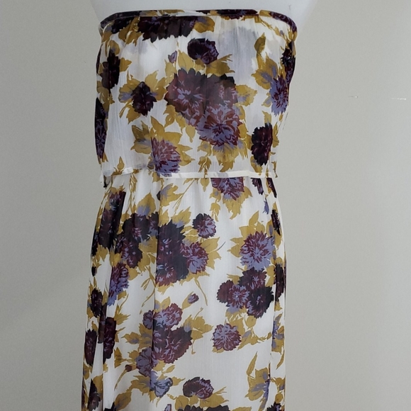 Volcom floral print strapless dress in size M - Picture 2 of 4